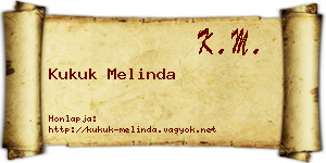 Kukuk Melinda névjegykártya